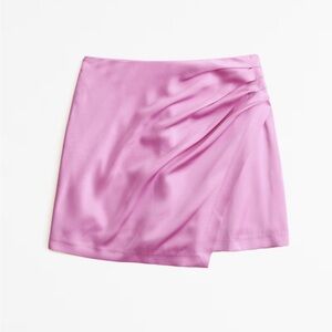 Abercrombie & Fitch pink Satin mini skort NWT size XL